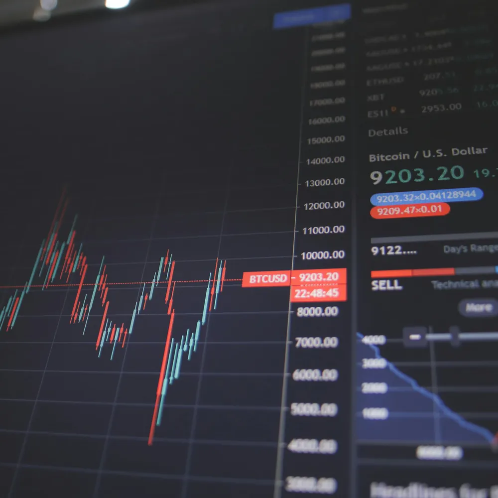 Market data screens representing opportunity origination at 6767 Capital
